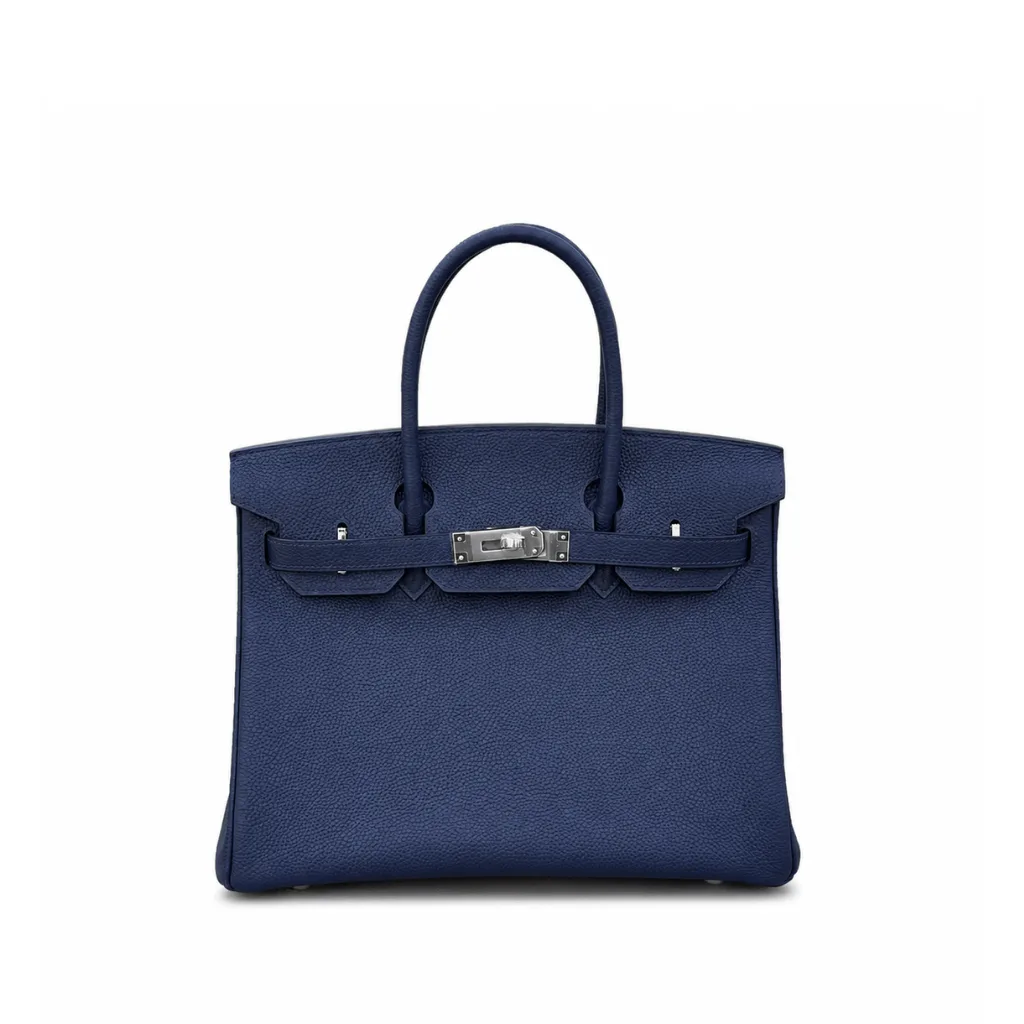 H Birkin 25 Blue Indigo Togo Palladium Hardware Main image