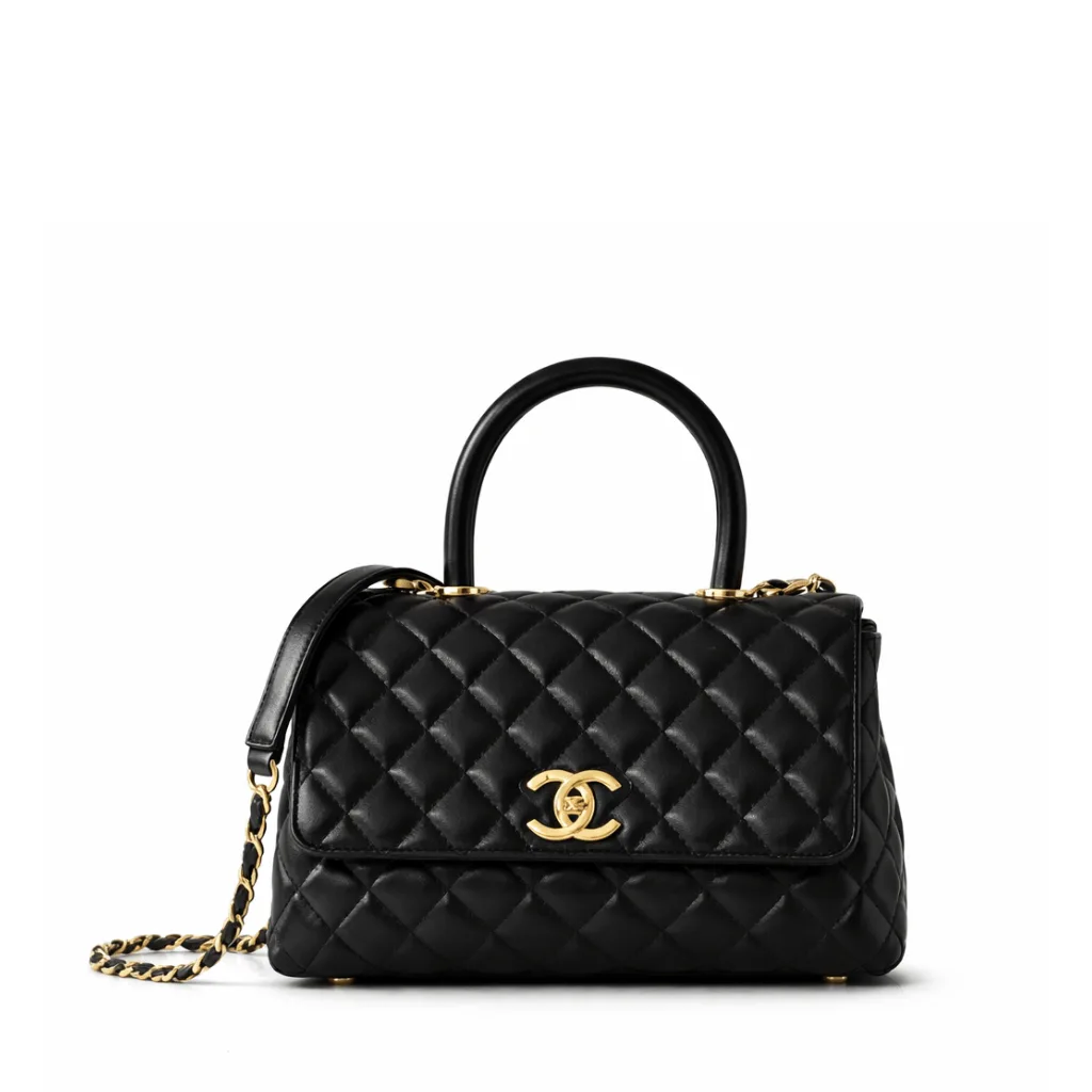 Chanel Coco Handle Black Caviar with Gold Hardware 25 Main image