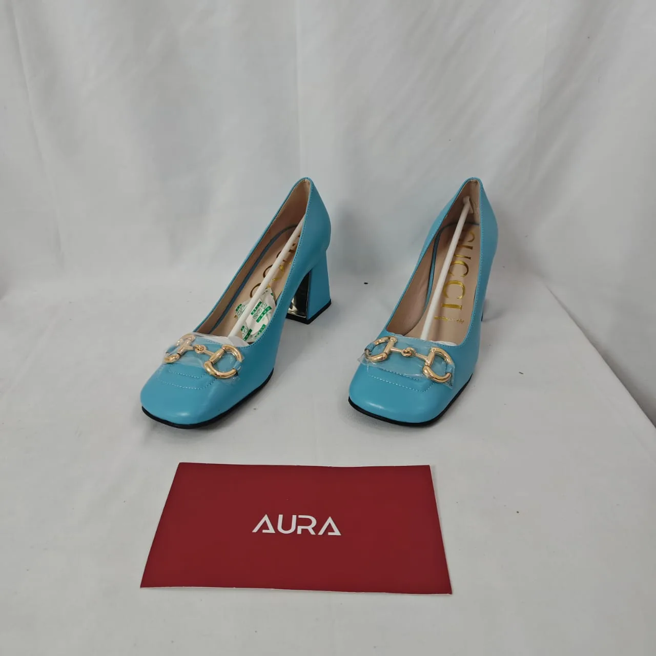 Gucci Women’s Mid Heel Pump With Horsebit Blue