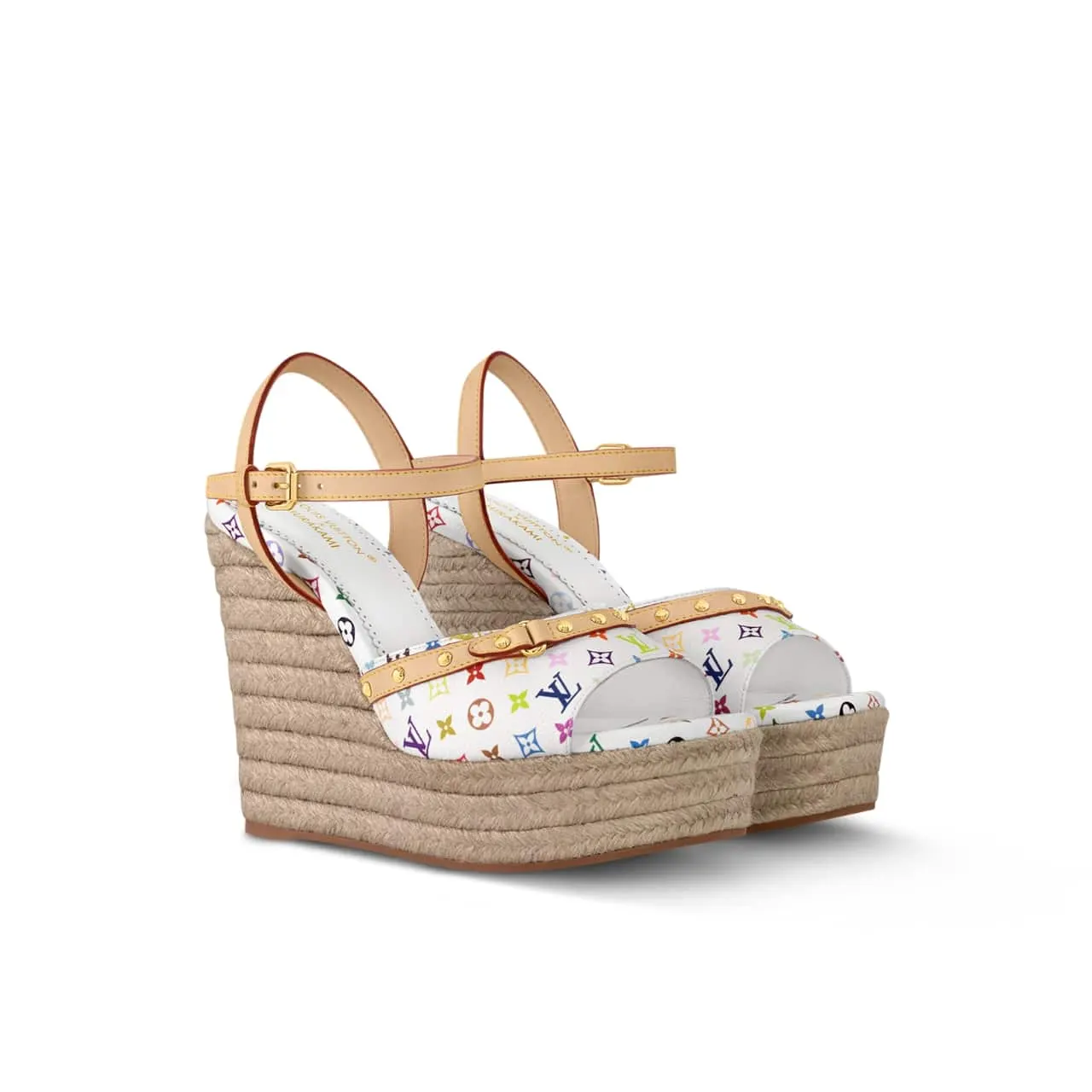 Louis Vuitton X Takashi Murakami Helios Wedge Sandal White 1Agyx0 Main image