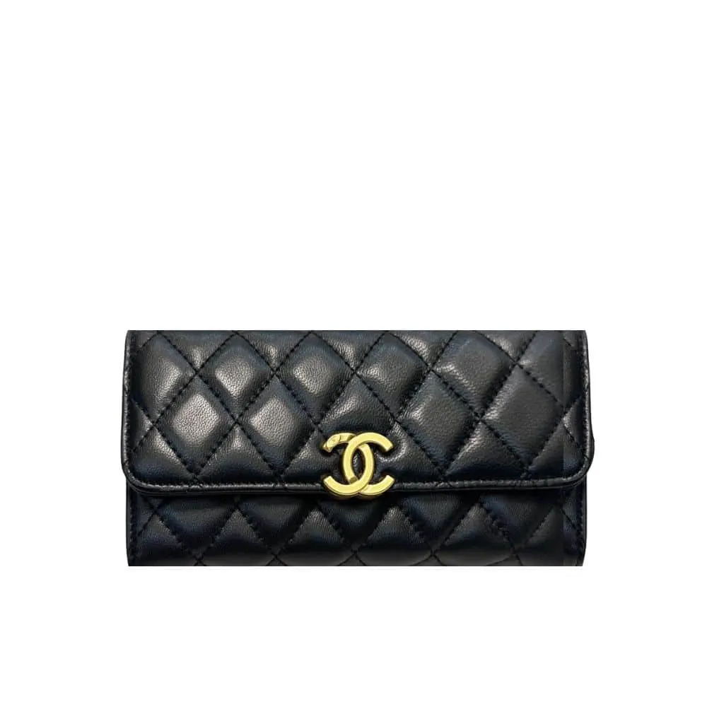 Chanel Long Flap Wallet Black 19Cm Main image
