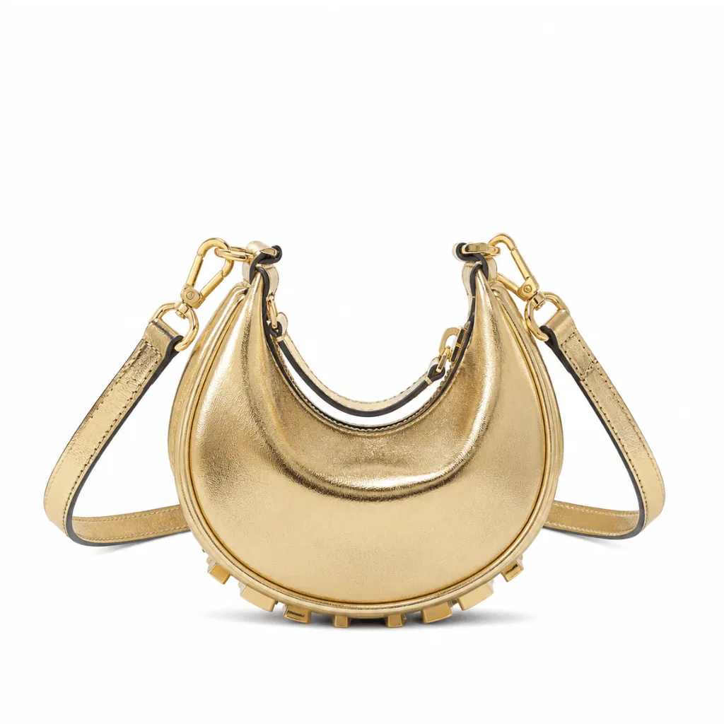 Fendi Fendigraphy Nano Mini Leather Mini Bag Metallic Gold 16Cm Main image