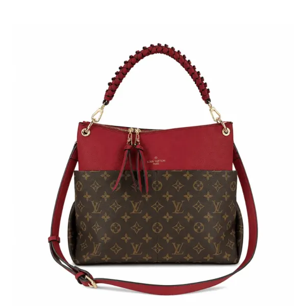 Louis Vuitton Maida Hobo Handbag Red Monogram 33Cm