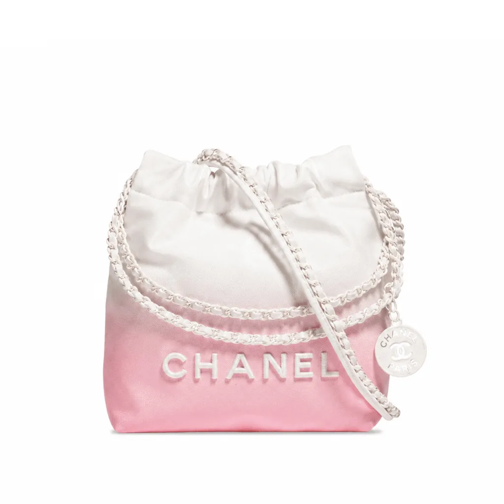 Chanel Patent Gradient Calfskin Quilted Mini Chanel 22 White Light Pink Main image