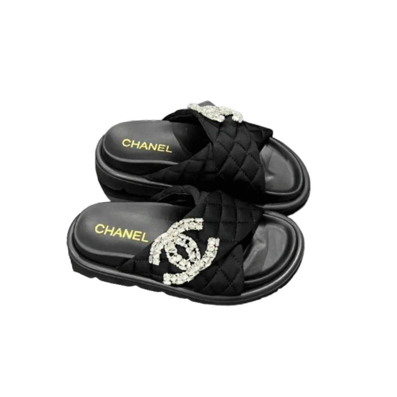 Chanel Cc Slippers Studded Black Main image