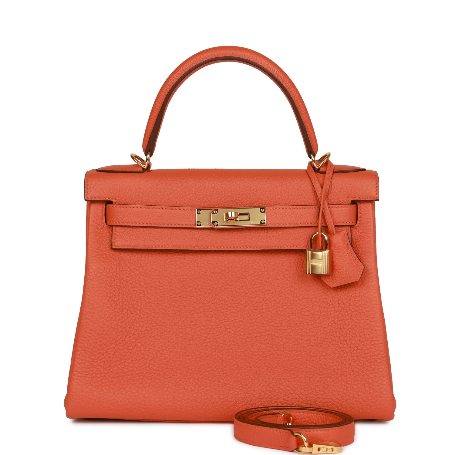 H Kelly Retourne 28 Orange Togo Gold Hardware Main image