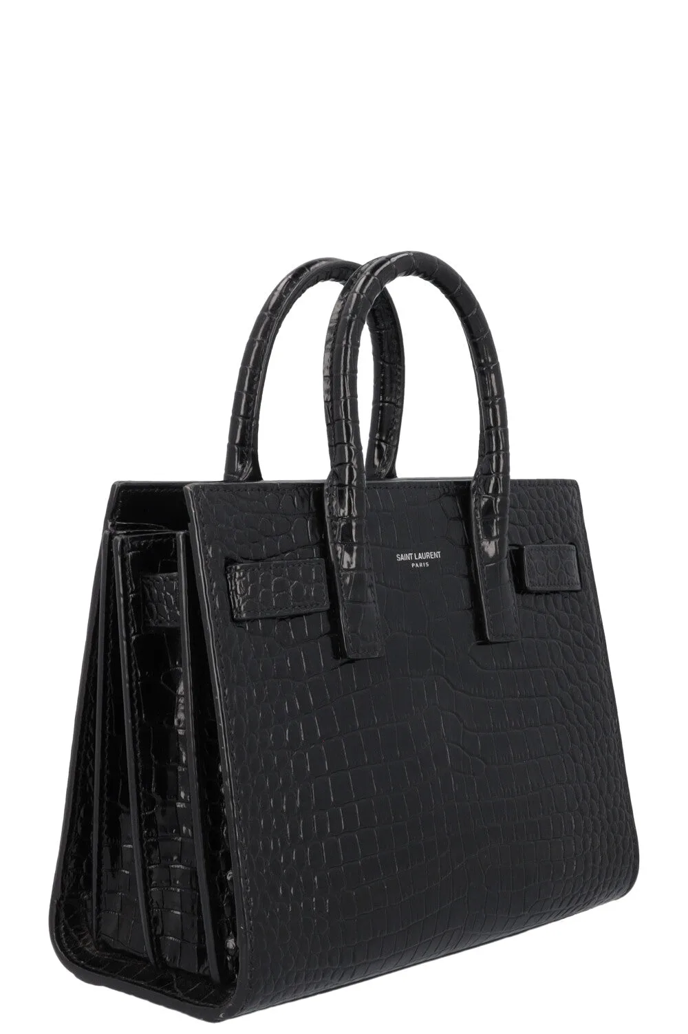 Saint Laurent Sac De Jour Crocodile Black Bag 31cm Secondary image
