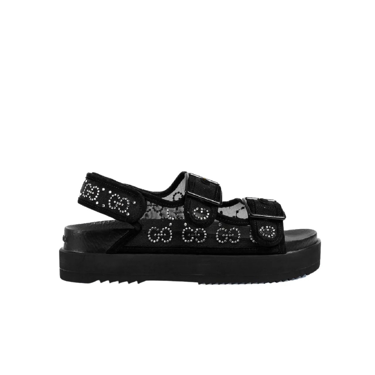 Gucci Gg Sandal With Crystals Black 701158 F13A0 1000 Main image