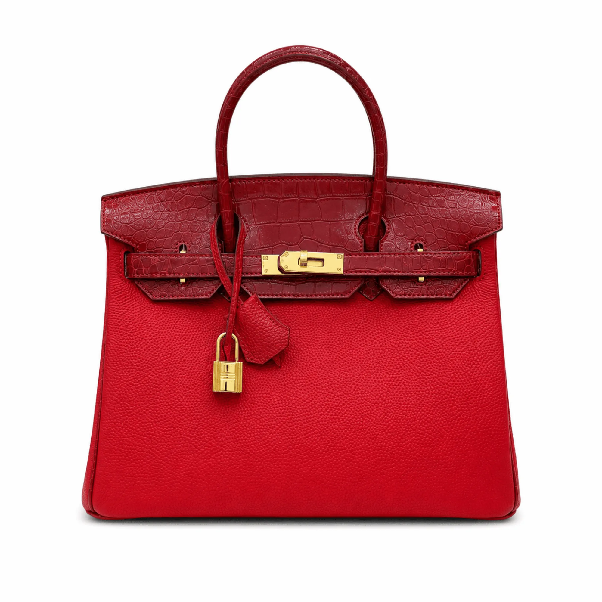 H Birkin Touch 30 Bag Niloticus Togo Red Gold Hardware Main image