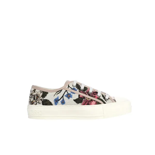 Dior Walk’N Dior Rosa Mutabilis Embroidered Cotton Sneakers