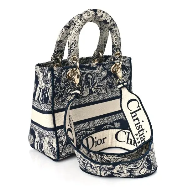 Christian Dior Riviera Lady Tote Bag And Slides Set