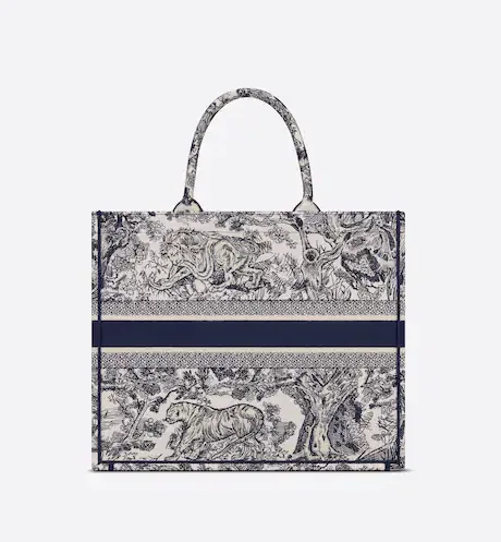 Large Dior Book Tote Blue Toile De – Featured In The Dior Legacy Look