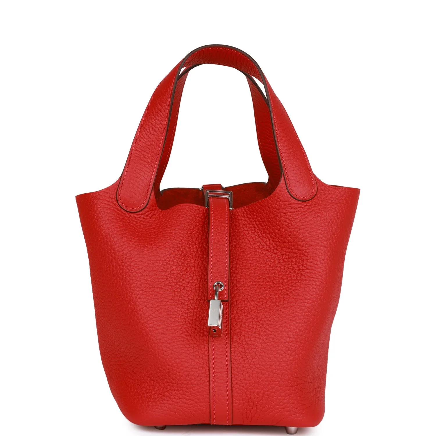 H Picotin Lock 18 Vermillion Clemence Palladium Hardware Main image