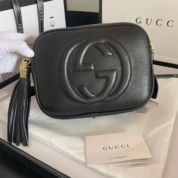 Gucci Soho Small Leather Disco Bag Black – Featured In The Gucci Équilibre Look