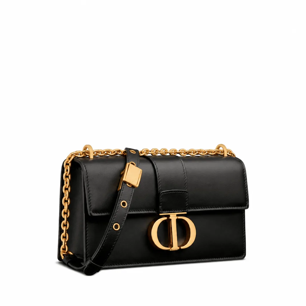 Dior 30 Montaigne Bag With Chain Black Calfskin Main image