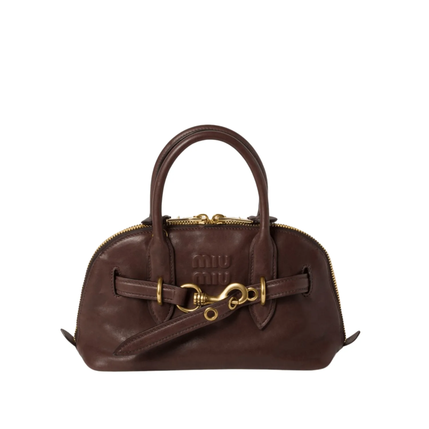 Miu Miu Aventure nappa leather top-handle bag Briarwood Secondary image