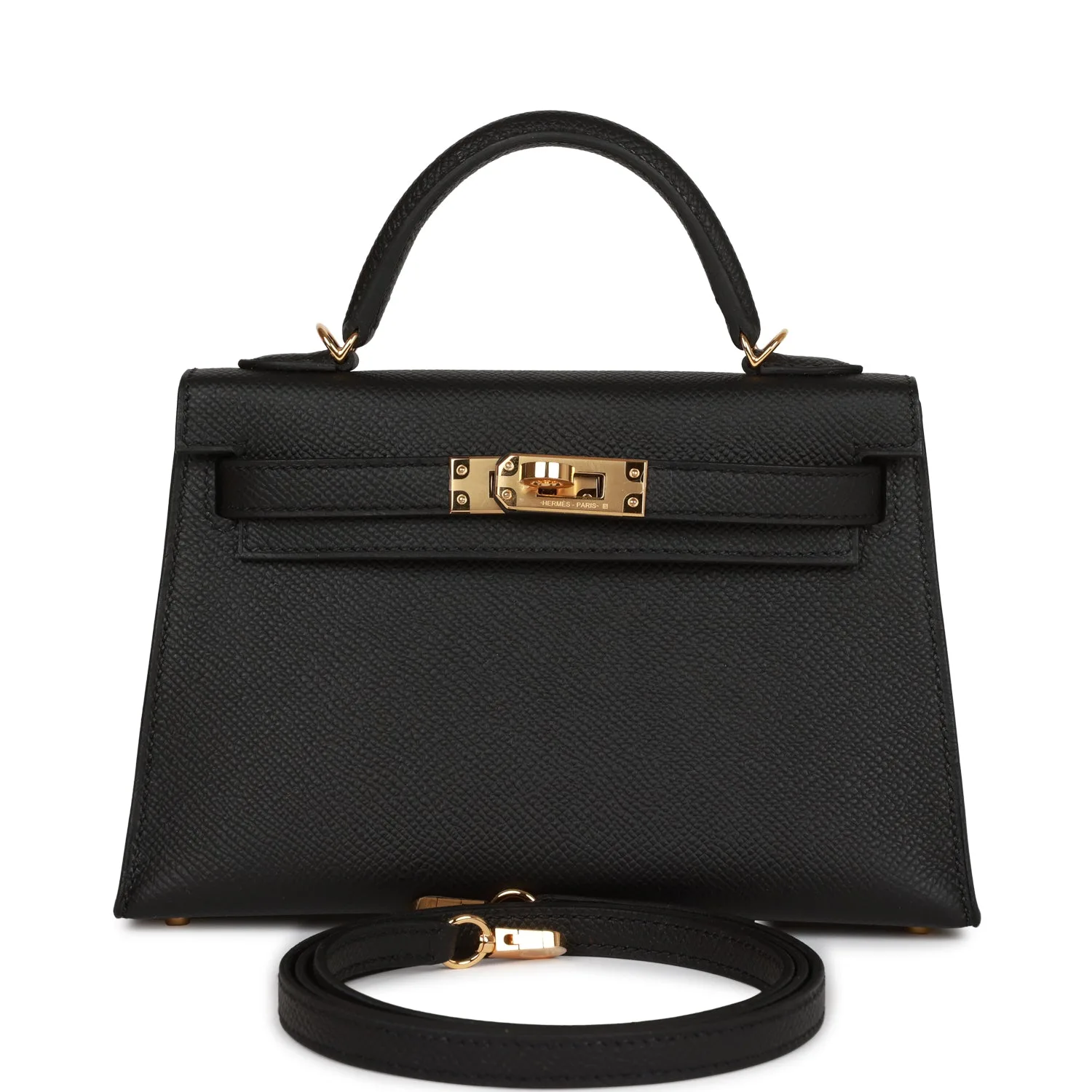 H Handbags Kelly Sellier 20 Black Epsom Gold Hardware Main image