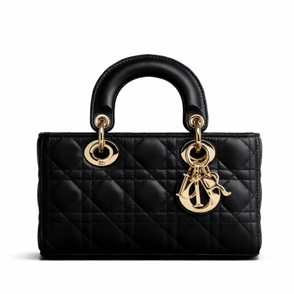 Small Lady D-Joy Bag Black Cannage Lambskin 22cm Main image