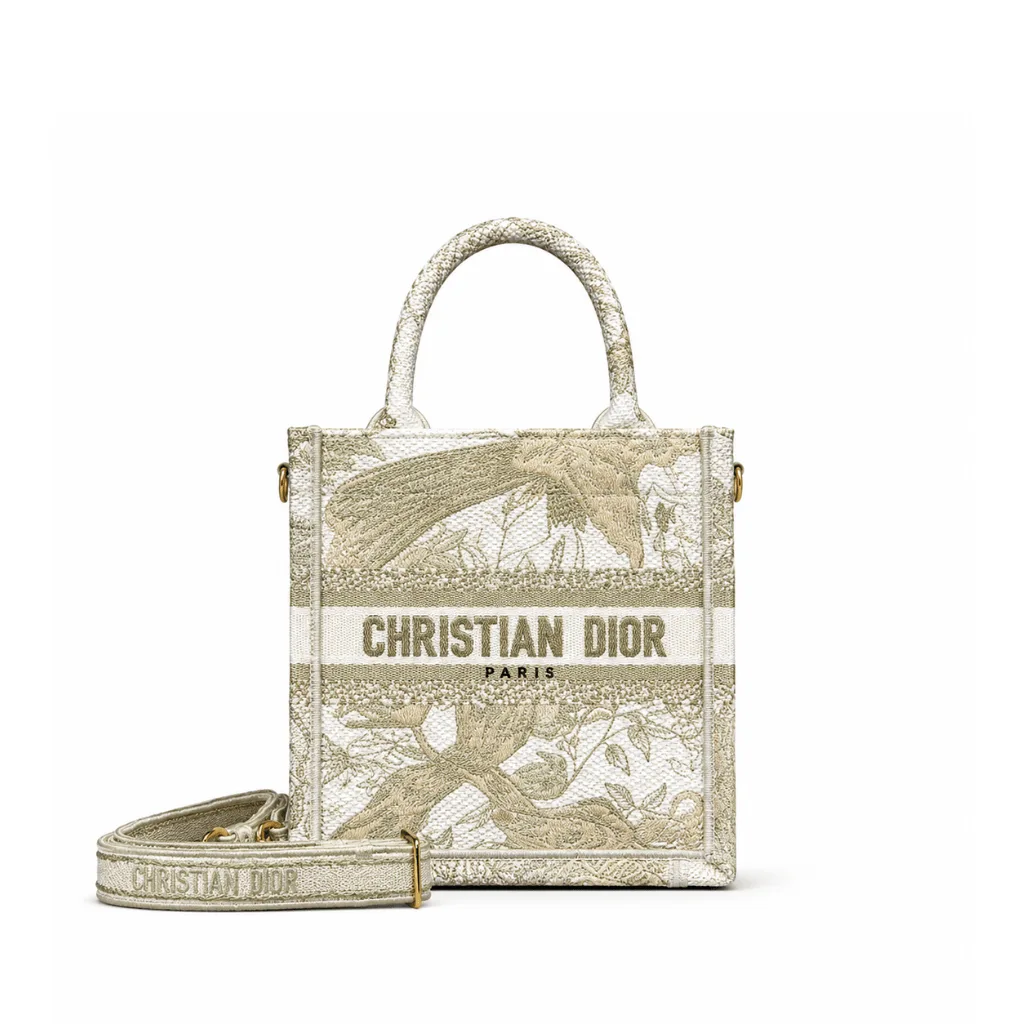 Dior White Mini Jardin D’Hiver Vertical Book Tote Main image