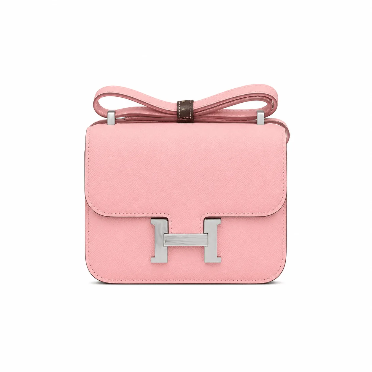 H Constance 24 Shoulder Bag Pink Epsom Silver Hardware Main image
