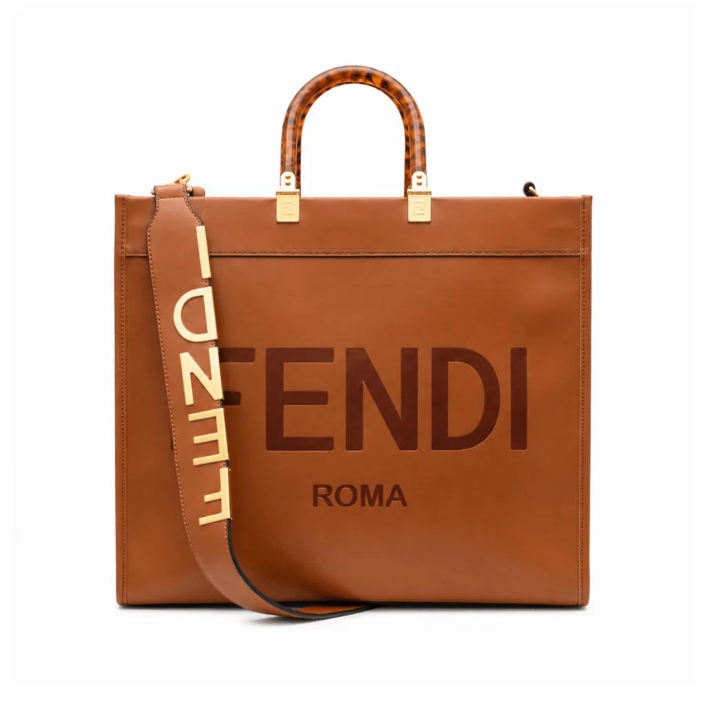 Fendi Sunshine Large Brown Leather Shopper 40Cm 8Bh372Abvlf0Pwz Main image