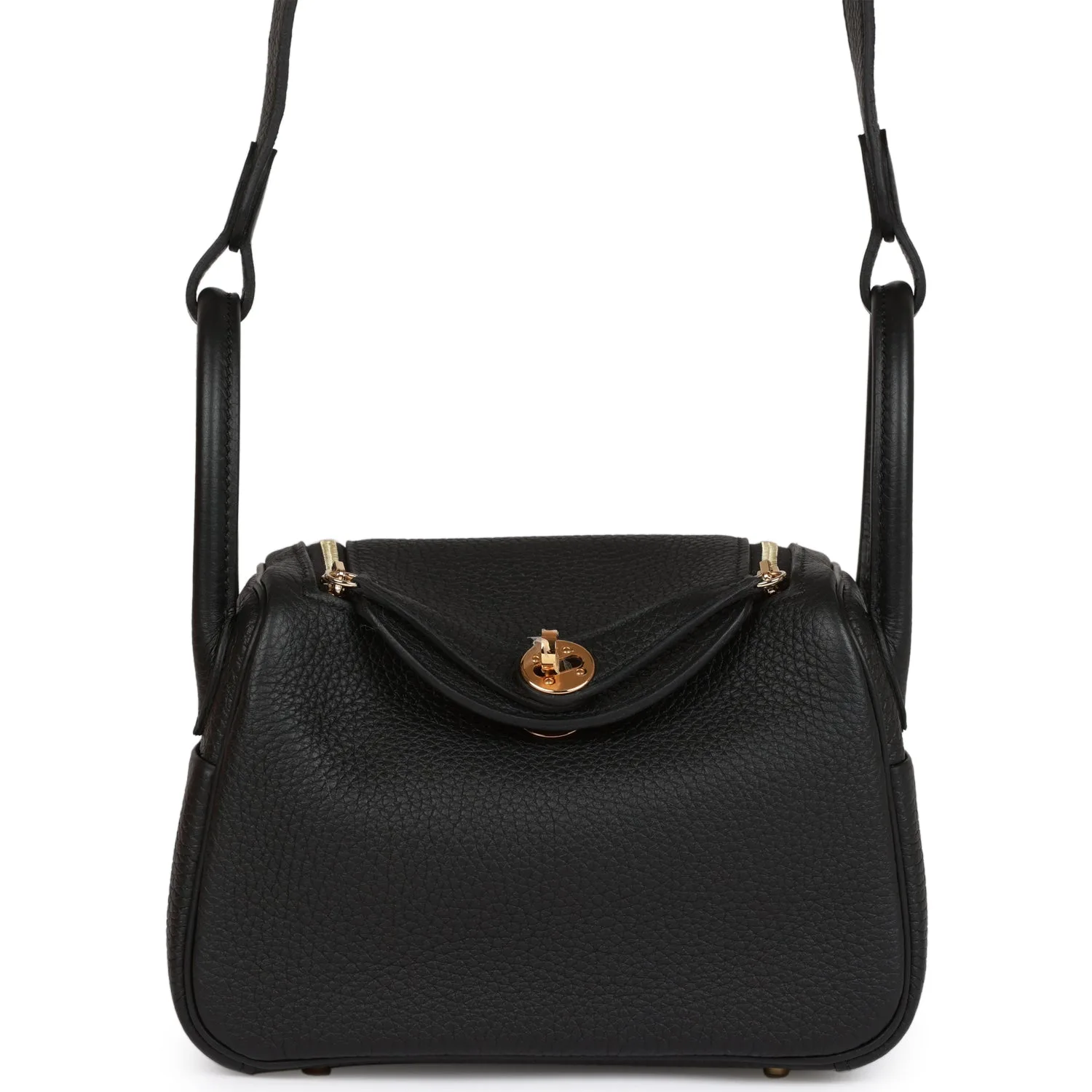 H Mini Lindy Black Clemence Gold Hardware Main image
