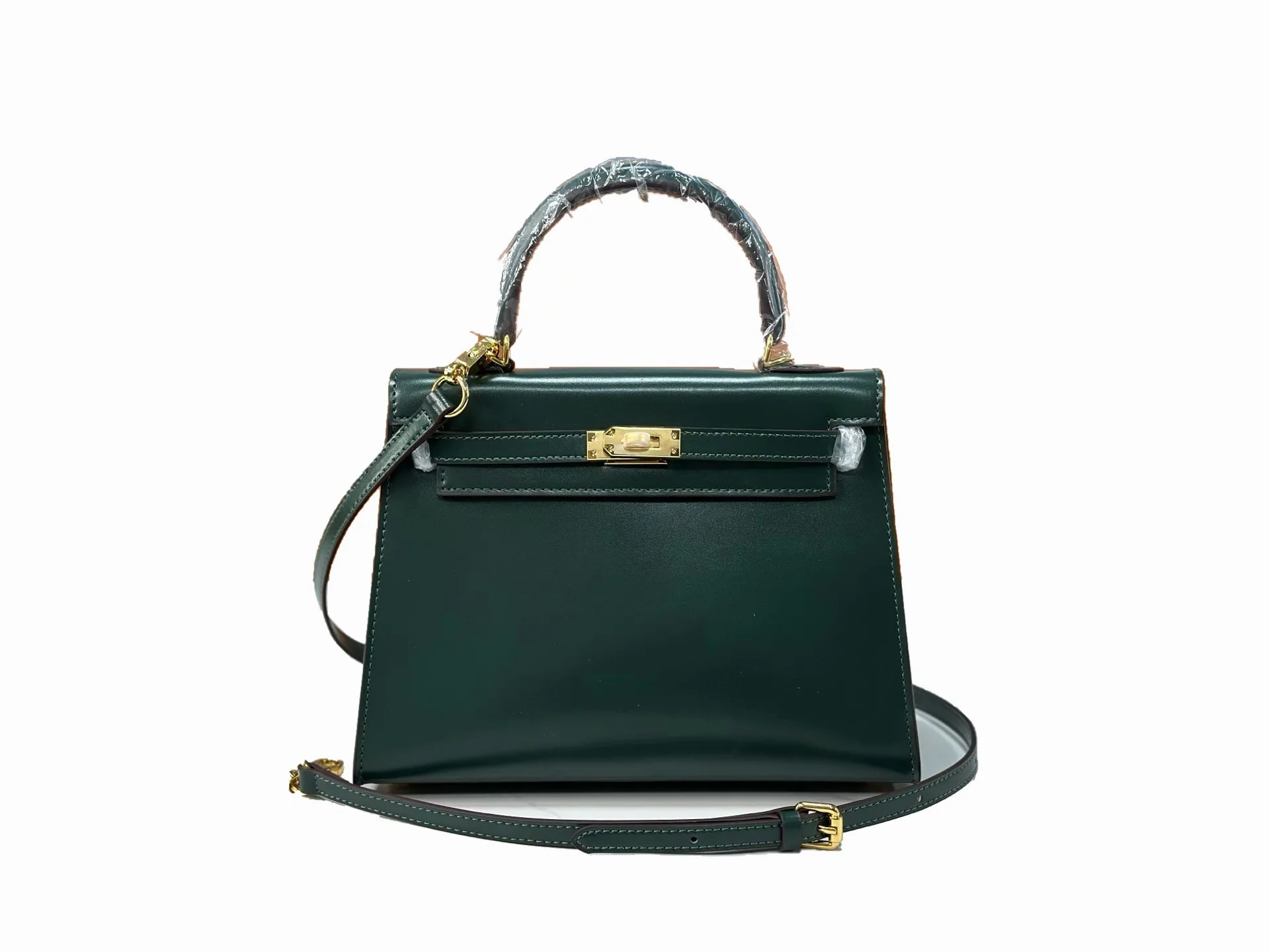H Kelly 25 Dark Green Gold Hardware Main image