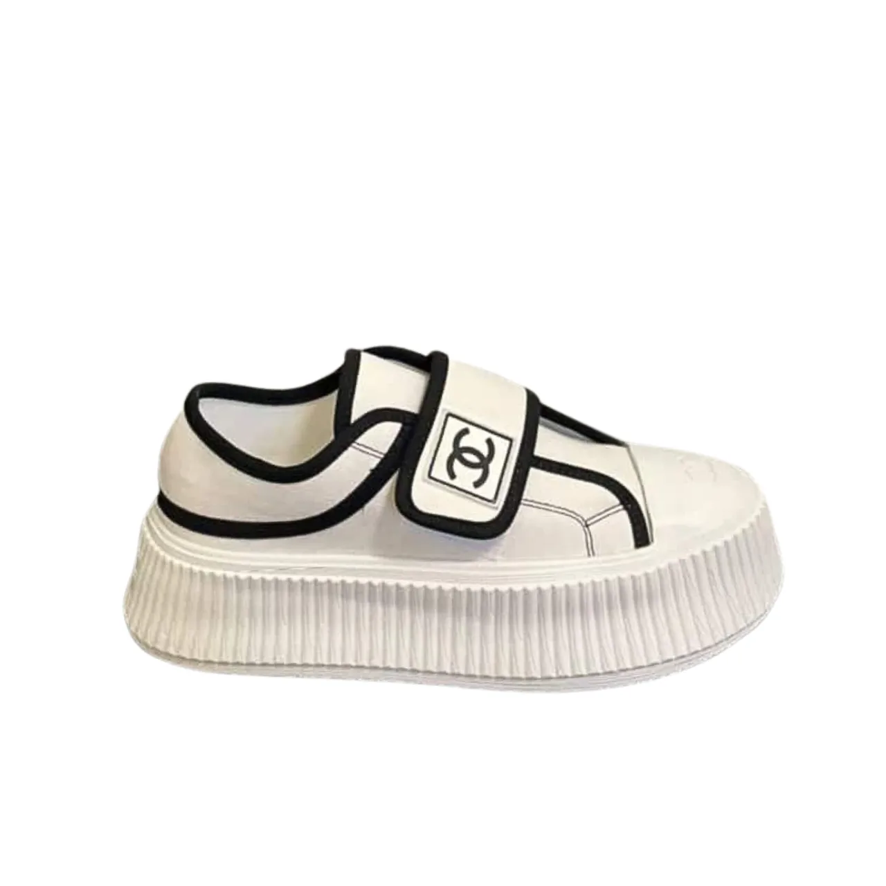 Chanel White Cc Cap Toe Slipon Sneaker White Main image
