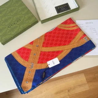 Gucci GG Mulberry Silk Jacquard Square Scarf