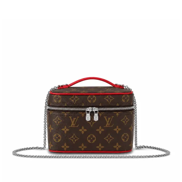 Louis Vuitton Nice Mini Monogram Canvas Red 20Cm M46766