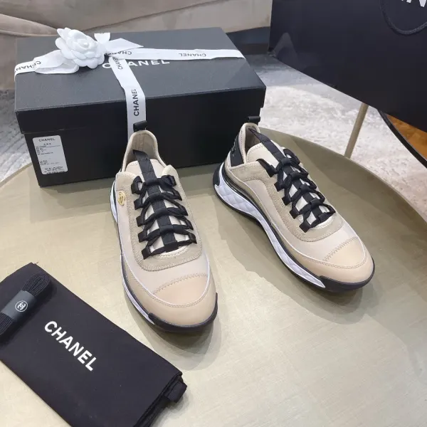 Chanel Logo Low Top Sneakers Ivory G35617