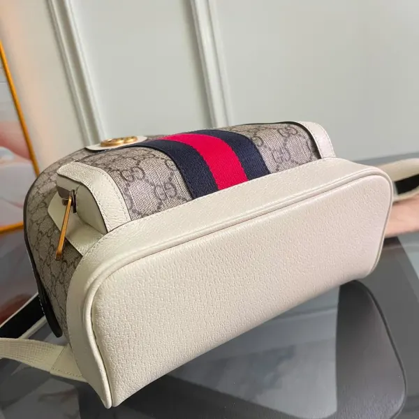 Gucci Ophidia Backpack GG Supreme Small White