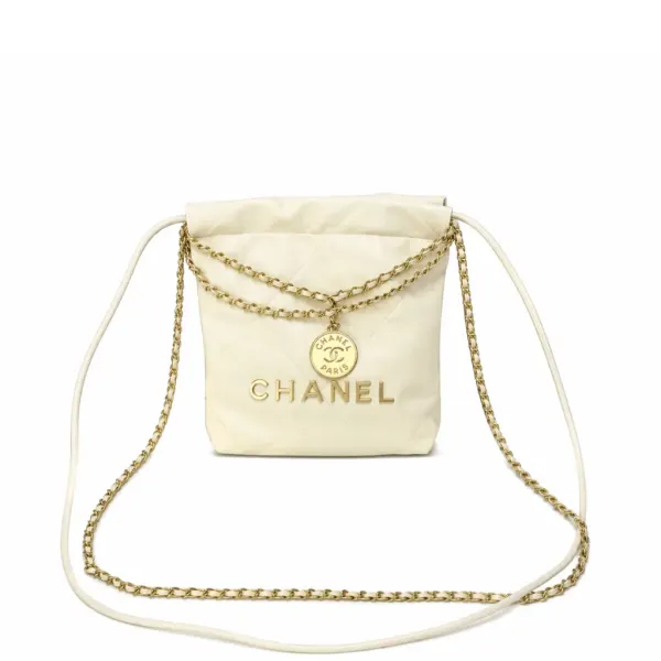 Chanel Hobo Women’s Shoulder Bag White 22 Small