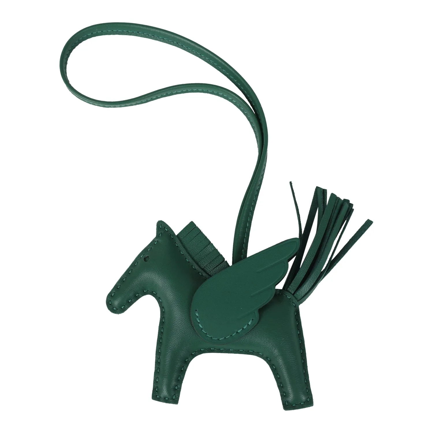 Hermes Pegase Rodeo Bag Charm PM Vert Moyen Milo Lambskin Main image