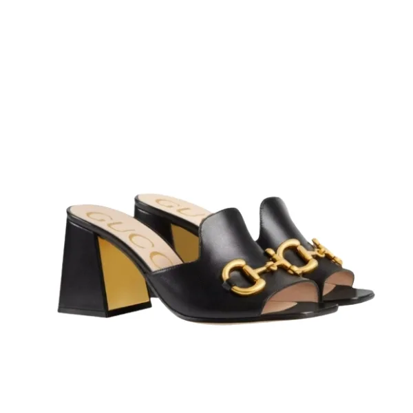 Gucci Women’s Slide Sandal With Horsebit Black 655412 Bko00 1000 Main image