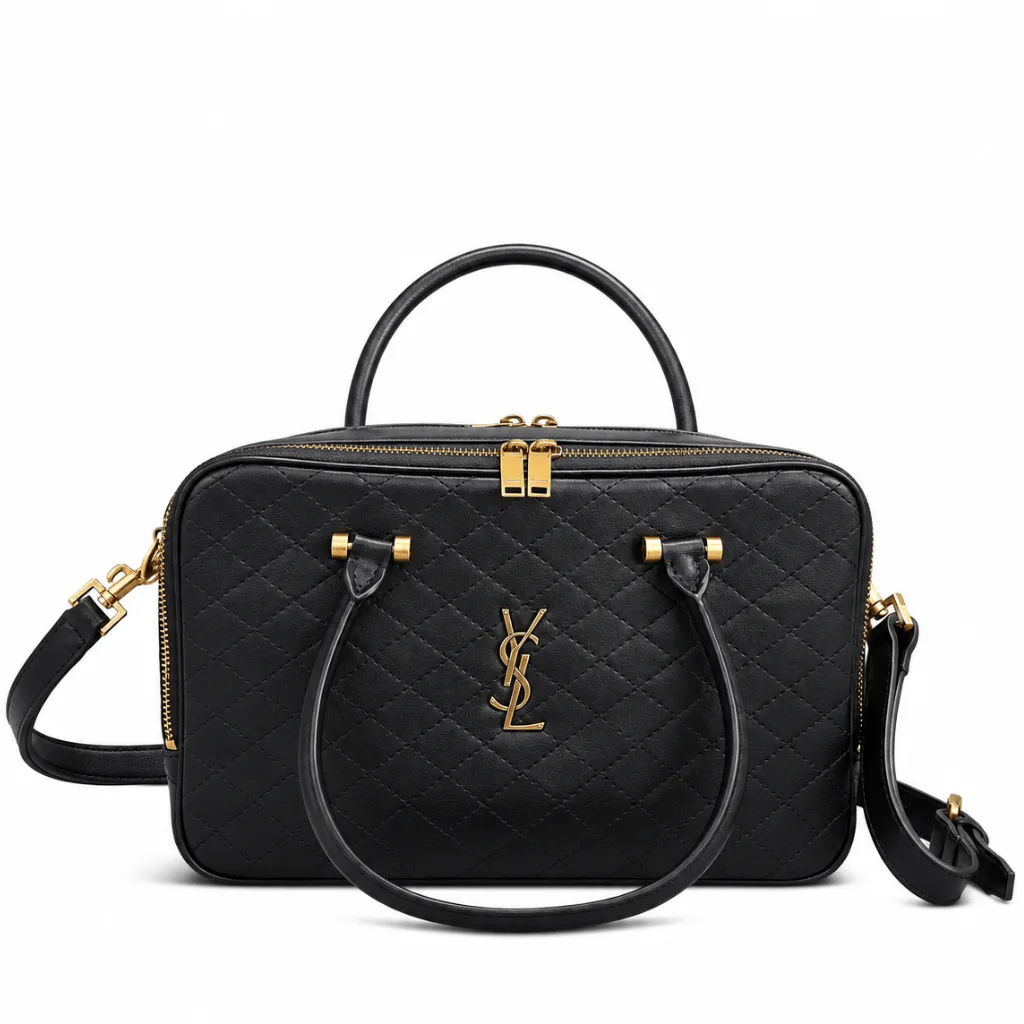 Saint Laurent Lyia Duffle In Quilted Lambskin Black 31Cm 7667851El071000 Main image