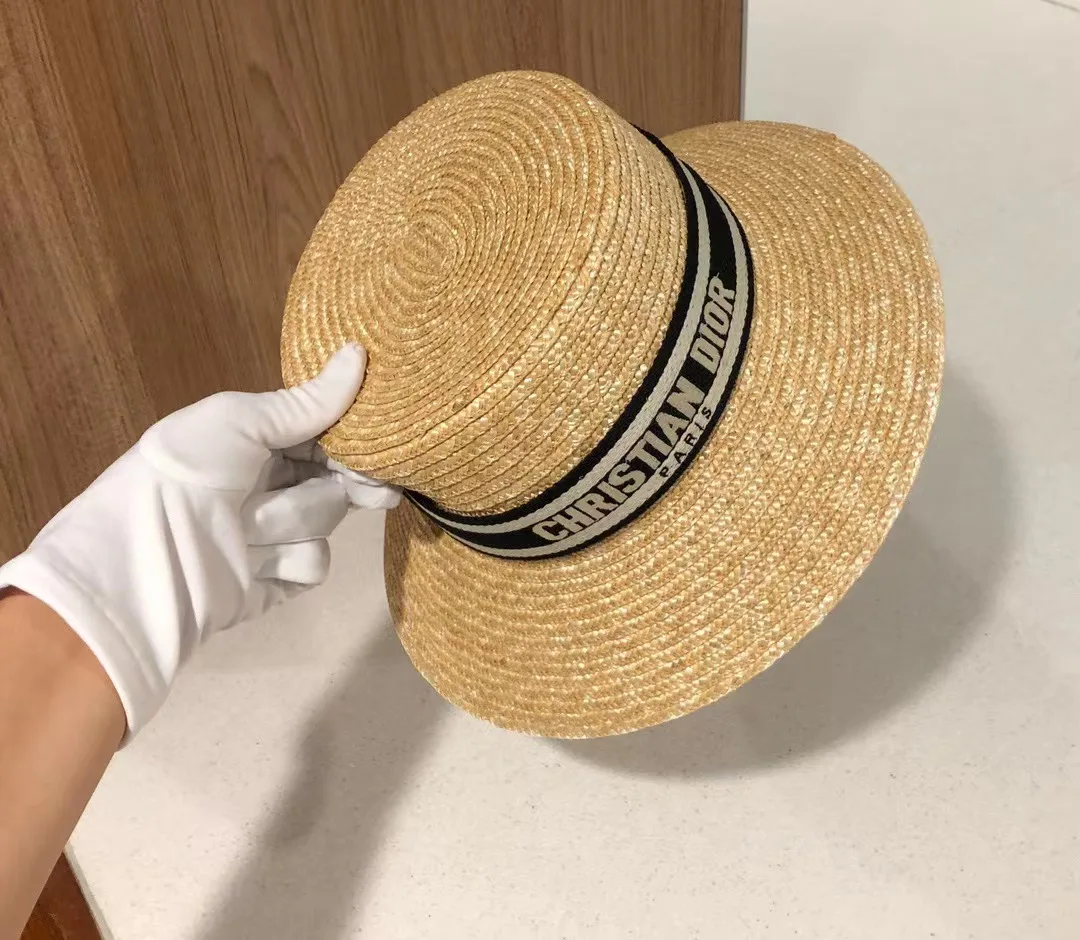 Dior Large Brim Hat With Black Band Secondary image