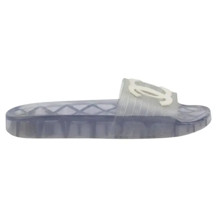 Chanel CC Glossy Transparent Slippers