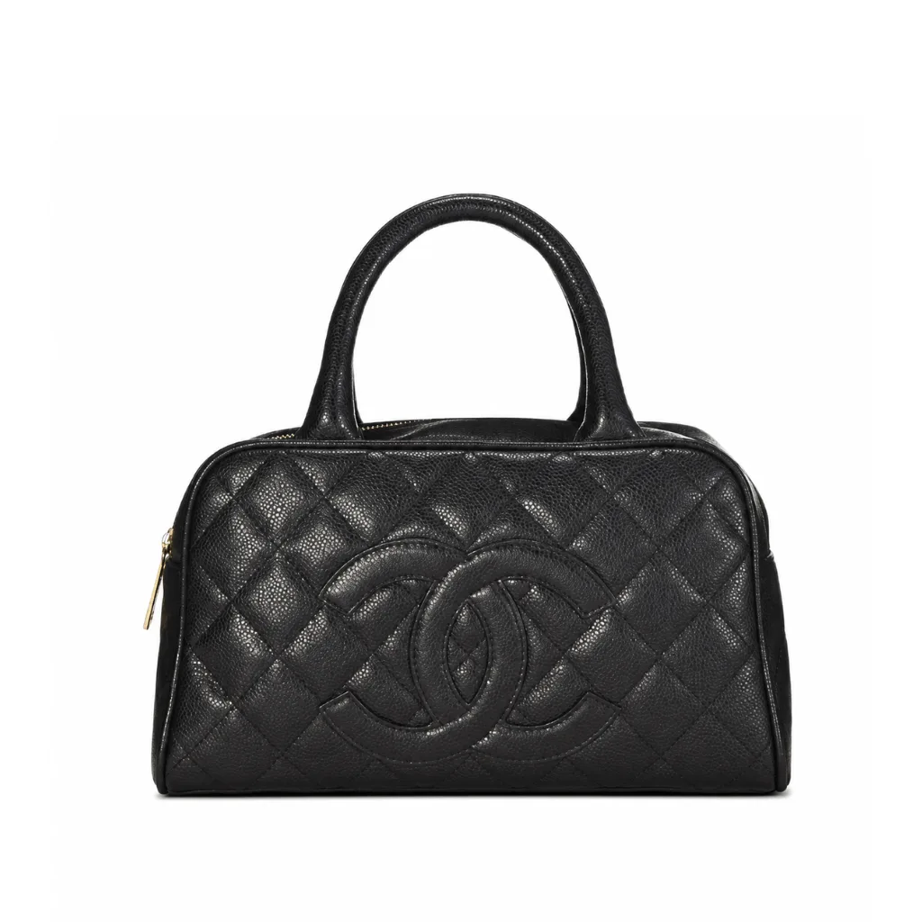 Chanel Timeless CC Quilted Caviar Bowler Bag Black 25Cm Main image