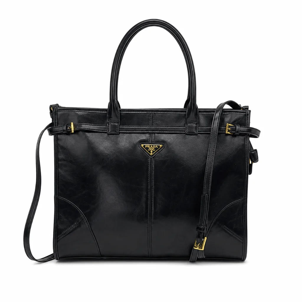 Prada Bonnie Extra-large Leather Black Handbag 42Cm Main image