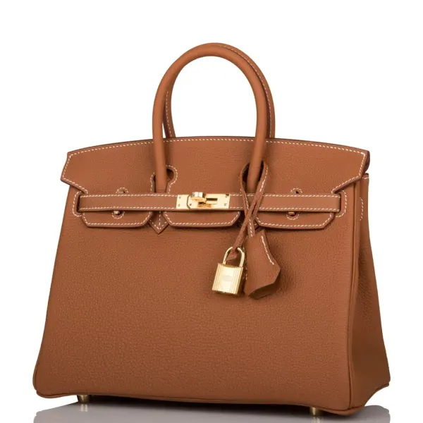 H Birkin 25 Gold Togo Gold Hardware
