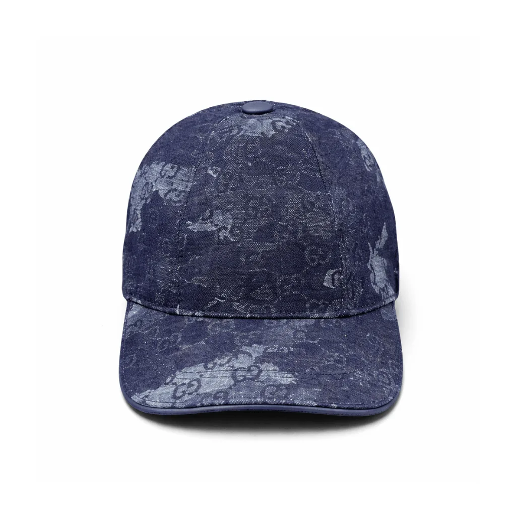 Gucci denim baseball hat with Web