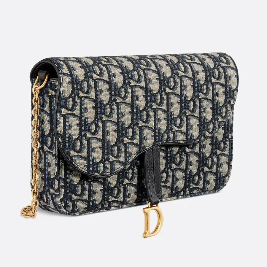 Dior Saddle Pouch Chain Blue Denim 20Cm Secondary image
