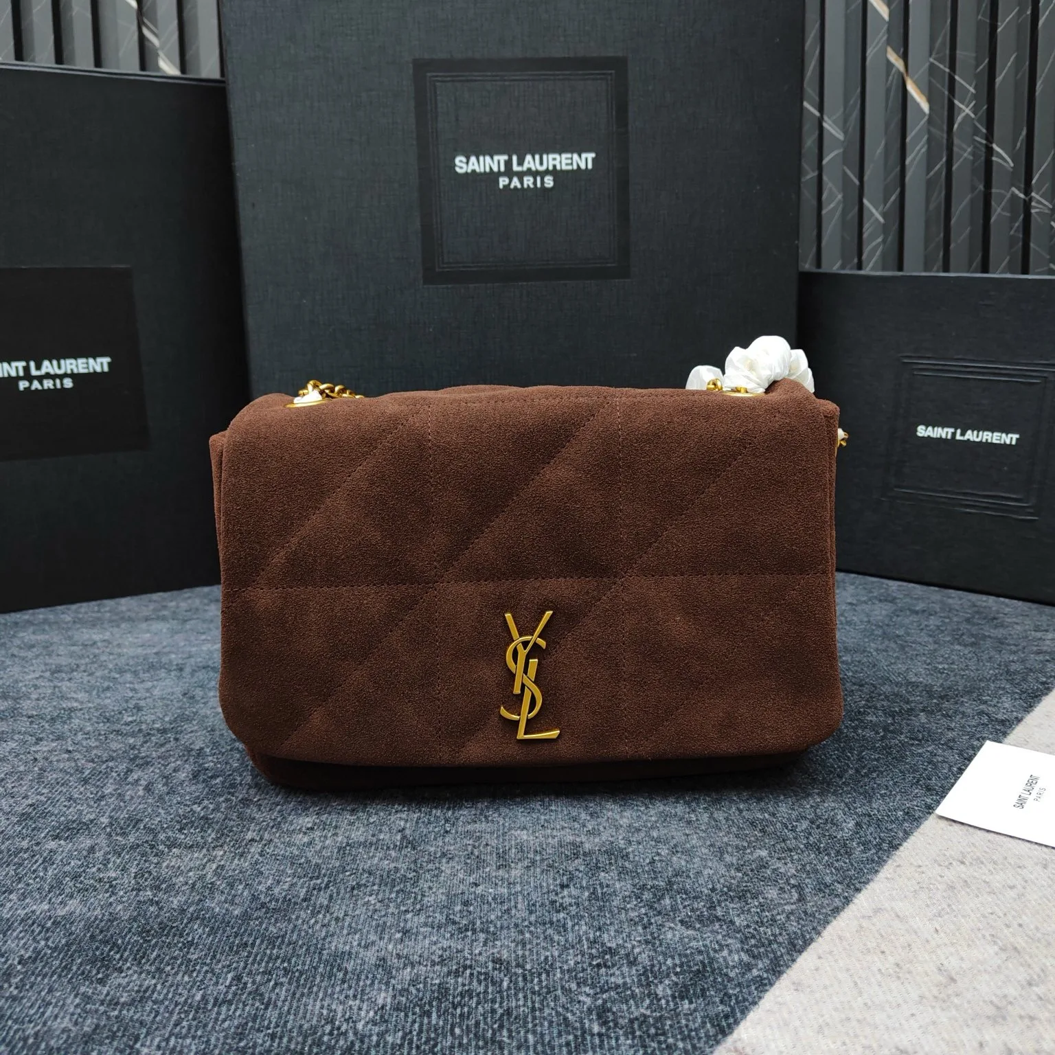 Saint Laurent Loulou Suede Shoulder Bag