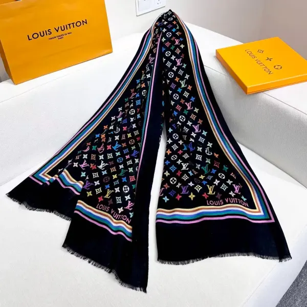 Louis Vuitton x Takashi Murakami Monogram Multicolore silk square scarf