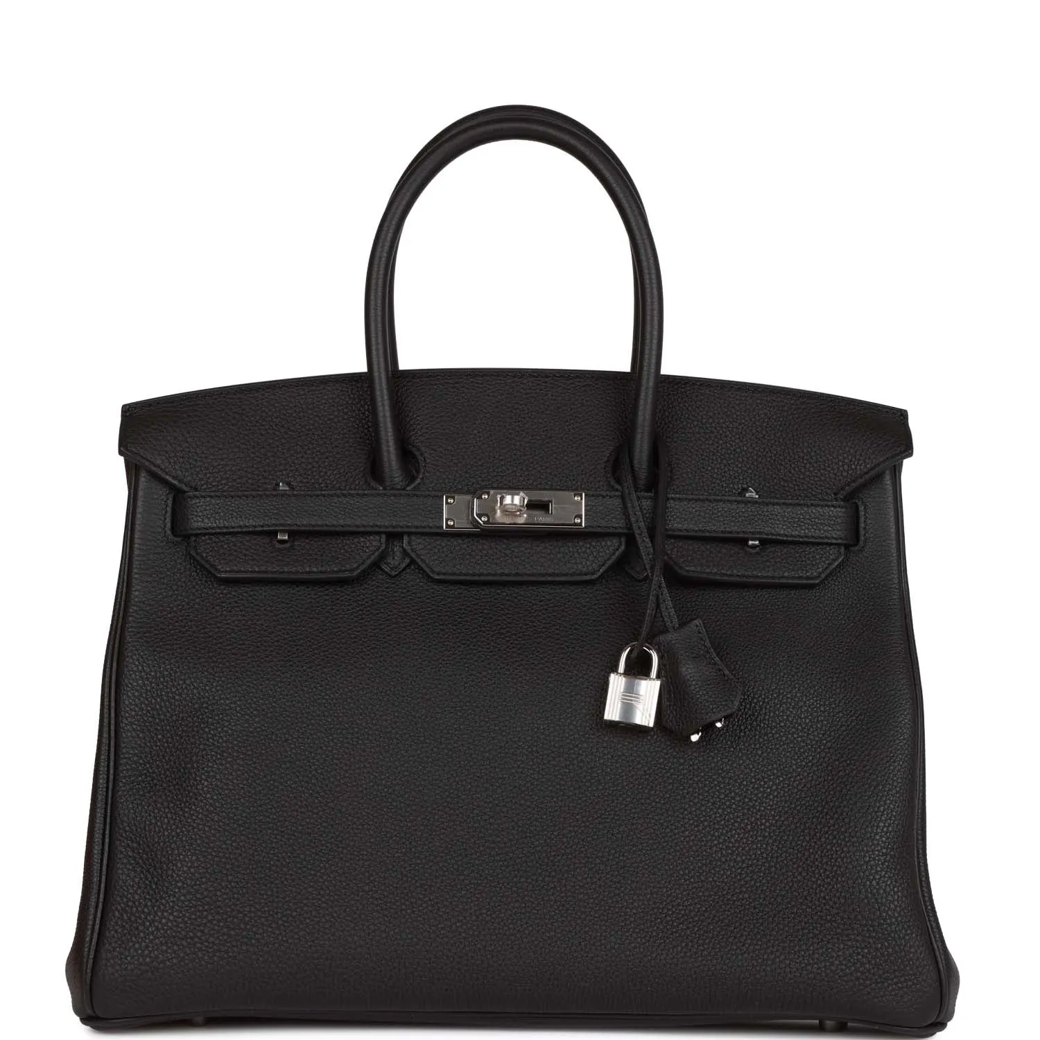 H Handbags Birkin 35 Black Togo Palladium Hardware Main image
