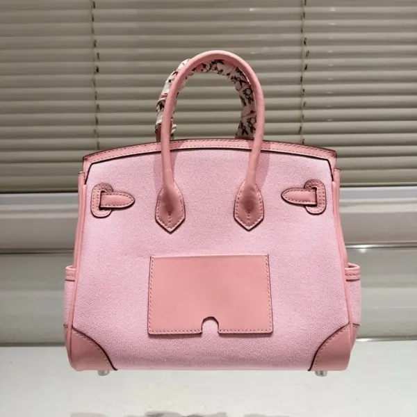 H Birkin 25 Cargo Travel Bag Pink 25cm