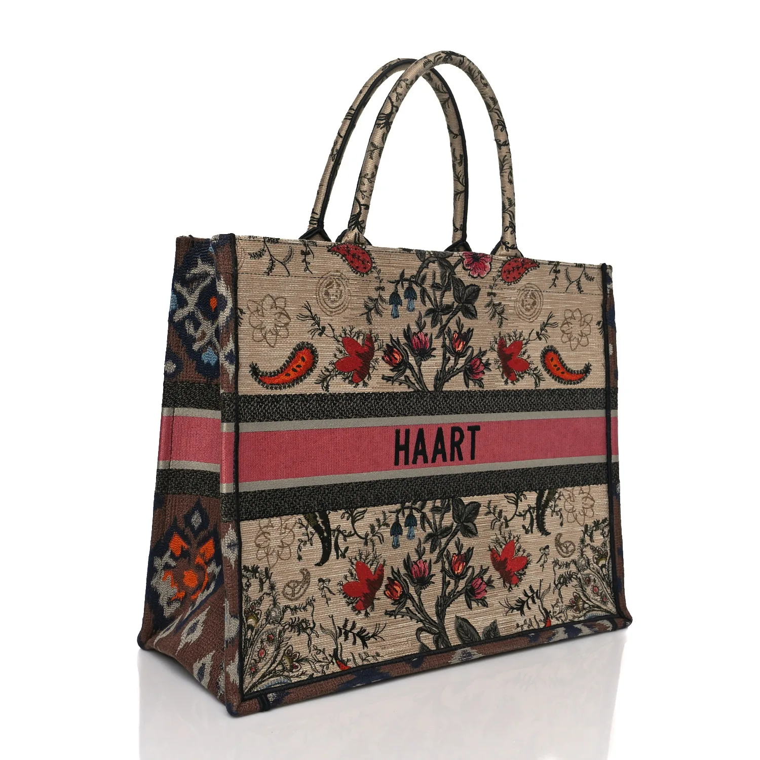 Dior Canvas Embroidered Large Broderie Dior Flowers Book Tote Multicolor Secondary image