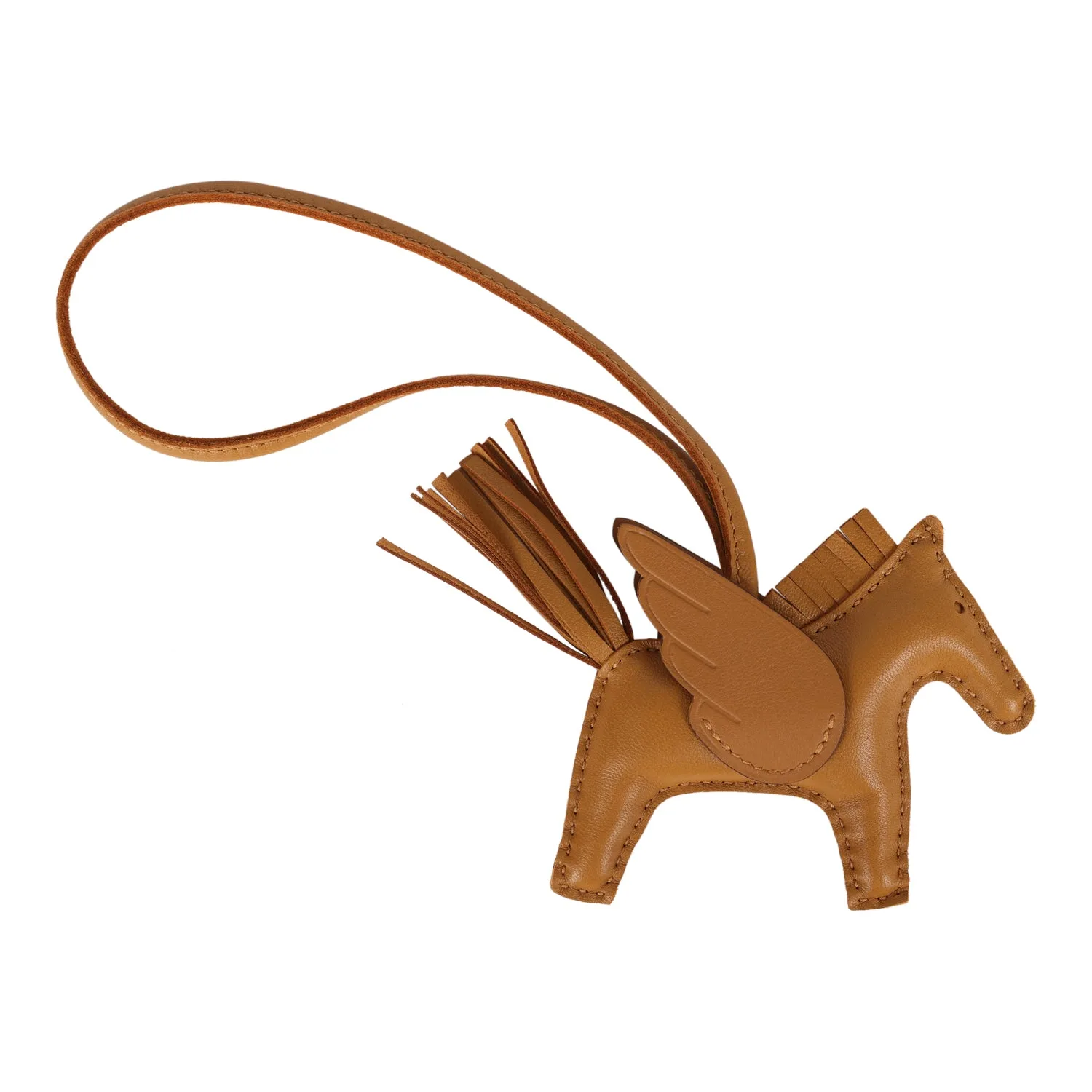 Hermes Pegase Rodeo Bag Charm PM Sesame Milo Lambskin Secondary image