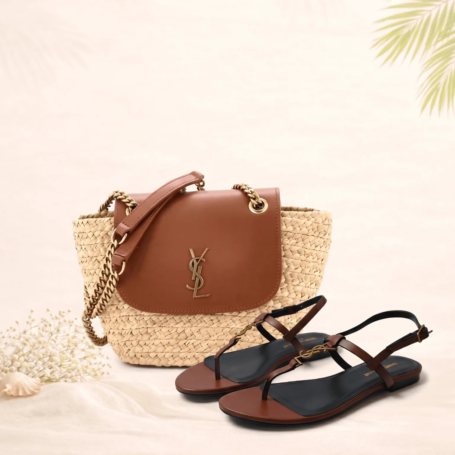 The Riviera Straw Elegance – 2 Piece Summer Bundle (Bag + Sandals) Main image